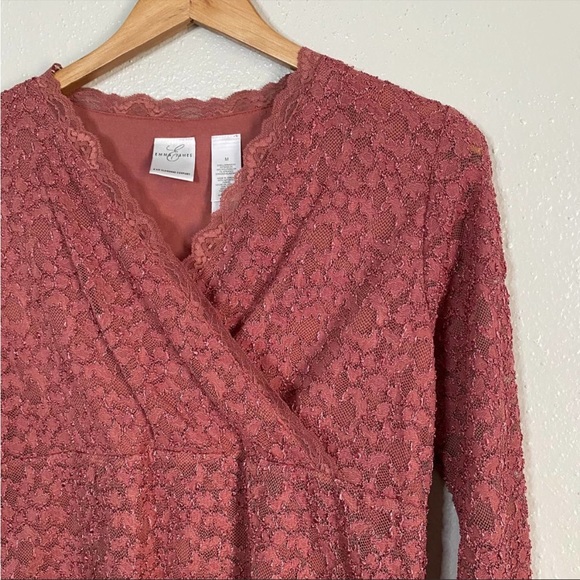 Emma Jones Lace Blouse Valentine's Boho Top Size M - Picture 2 of 7
